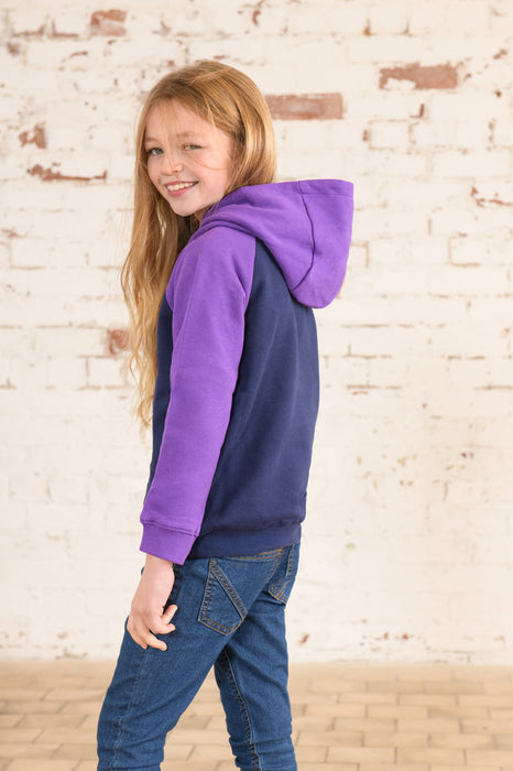 Lighthouse Kids Jill Hoodie Purple Tractor