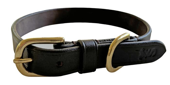 Sporting Saint Leather Dog Collar Tan