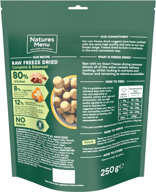 Natures Menu Freeze Dried Dinner Chicken 120g