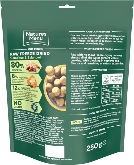 Natures Menu Freeze Dried Dinner Chicken 120g