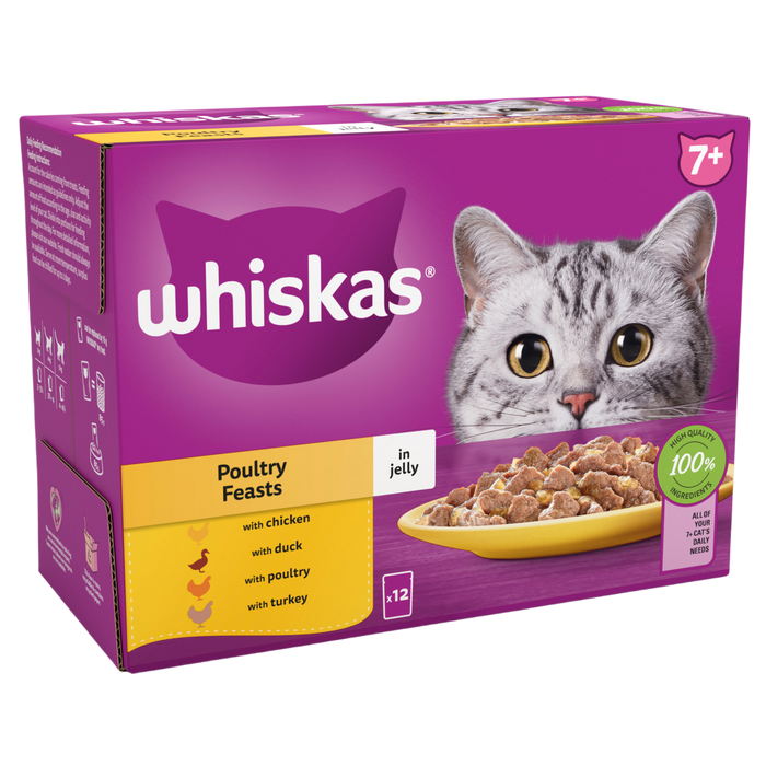 Whiskas 7+ Poultry Selection in Jelly 12 x 85g