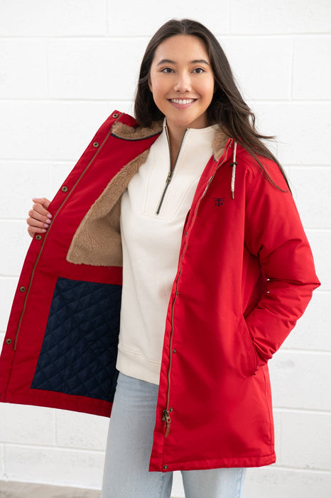 Lighthouse Scarlet Waterproof Coat Red