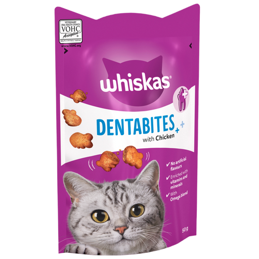 Whiskas Dentabites Chicken Cat Treats 50g