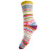 Joya Multi Coloured Yellow Cuff Scandi Patterned Socks